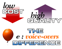 Low cost - high quality. The eVoiceovers difference
